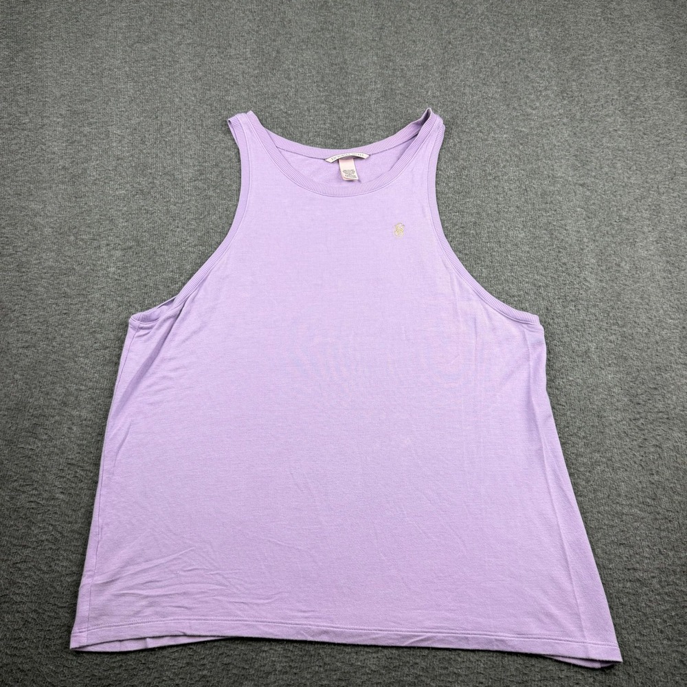Victoria's Secret Lavender Purple High Neck Muscle Tank Top Large Sleeveless